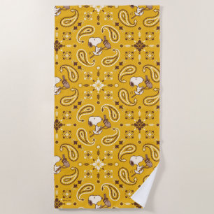 Peanuts   Snoopy Bandanna Cowboy Beach Towel