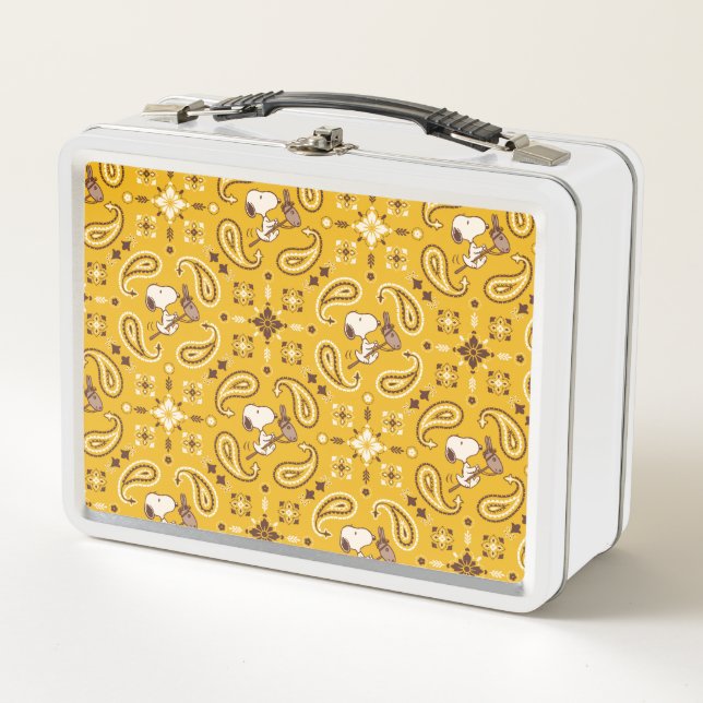 Peanuts | Snoopy Bandanna Cowboy Metal Lunch Box (Front)