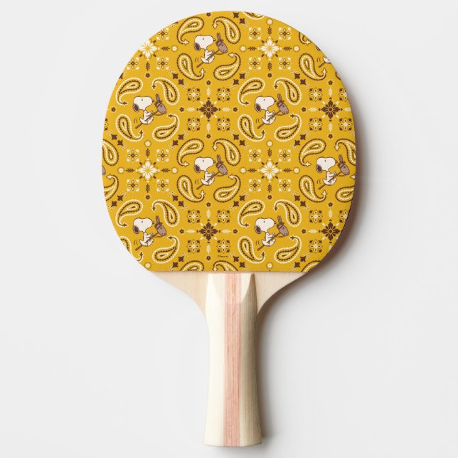 Peanuts | Snoopy Bandanna Cowboy Ping Pong Paddle (Front)