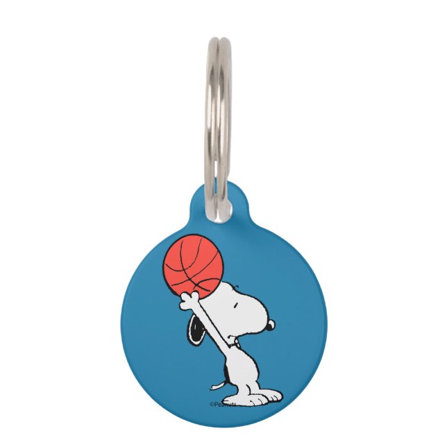 Peanuts | Snoopy Basketball Hoop Shot Pet Tag (Front)