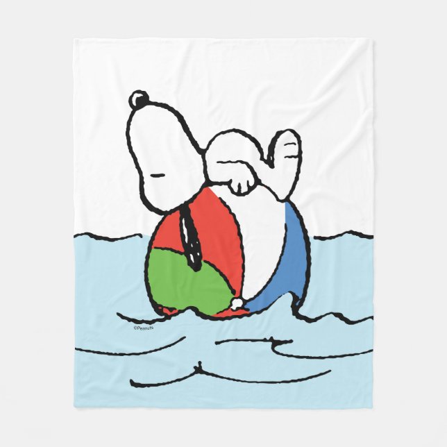Peanuts | Snoopy Beach Ball Beach Fleece Blanket (Front)