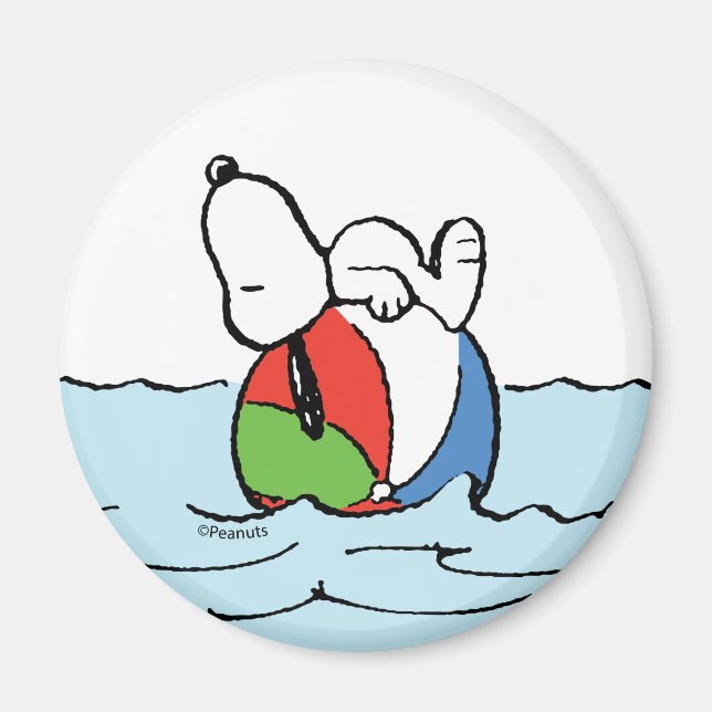 Peanuts | Snoopy Beach Ball Beach Magnet (Front)