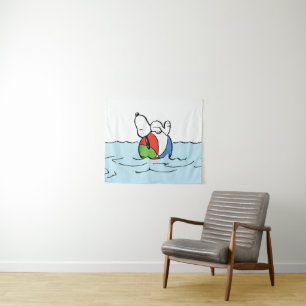 Peanuts   Snoopy Beach Ball Beach Tapestry