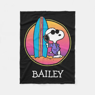 Peanuts   Snoopy Beach Beagle Fleece Blanket