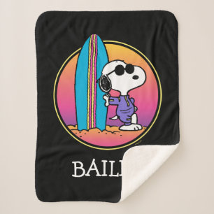 Peanuts   Snoopy Beach Beagle Sherpa Blanket