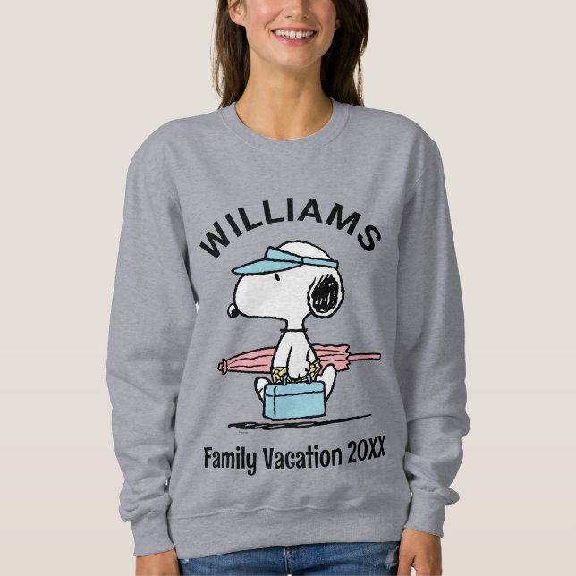Peanuts | Snoopy Beach Walk Family Vacation Sweatshirt (Front)