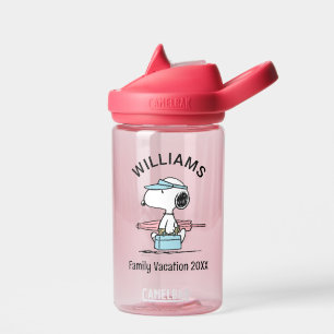 Peanuts Snoopy Beach Walk Family Vacation Water Bottle