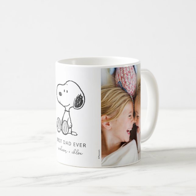 PEANUTS | Snoopy - Best Dad Ever - Photo Coffee Mug (Front Right)