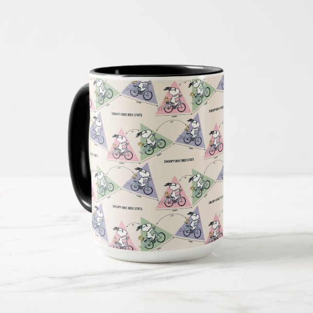 Peanuts | Snoopy Bike Ride Stats Mug (Front Left)