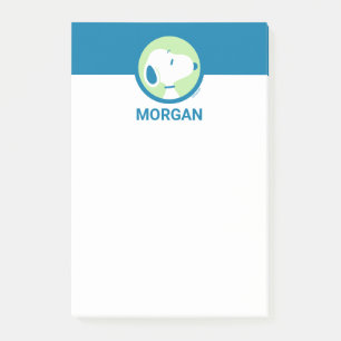Peanuts   Snoopy Blue Deco Dreams   Add Your Name Post-it Notes
