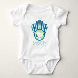 Peanuts Snoopy Blue Deco Dreams Baby Bodysuit