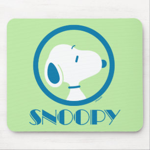 Peanuts   Snoopy Blue Deco Dreams Mouse Pad