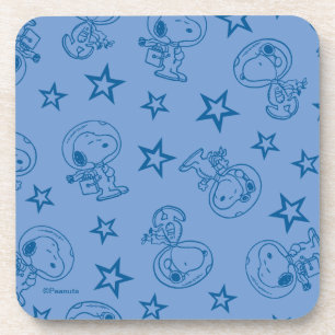 Peanuts   Snoopy Blue Space Astronaut Pattern Coaster
