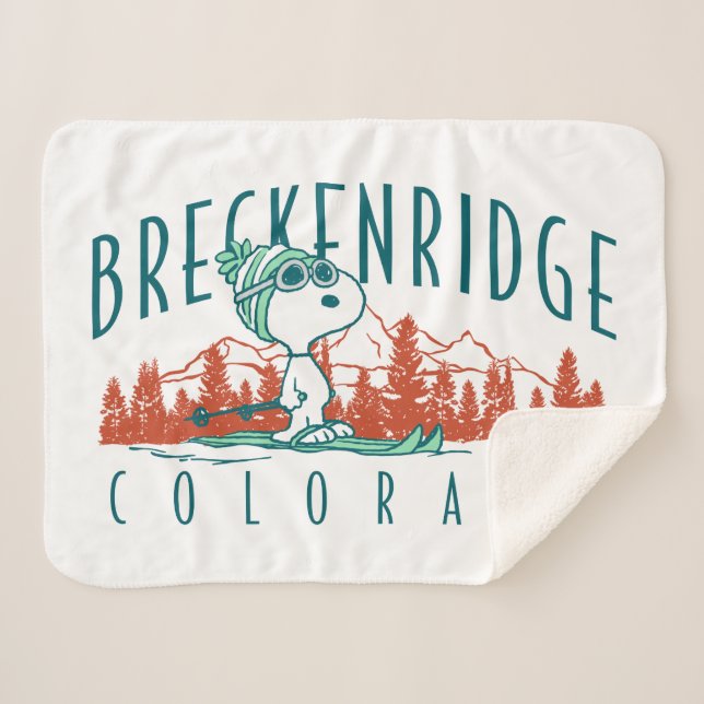 Peanuts | Snoopy Breckenridge Colorado Sherpa Blanket (Front (Horizontal))
