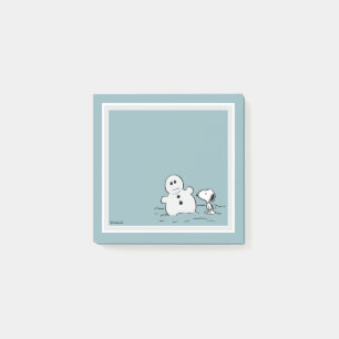 Peanuts   Snoopy Builds A Snowman Post-it Notes