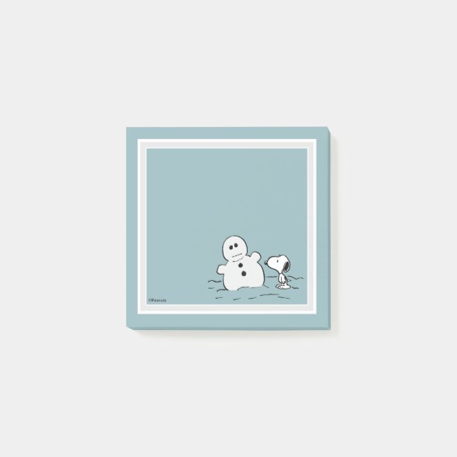Peanuts | Snoopy Builds A Snowman Post-it Notes (Front)
