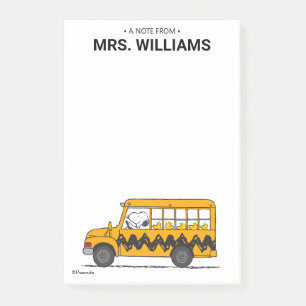 Peanuts   Snoopy Bus Driver Post-it Notes