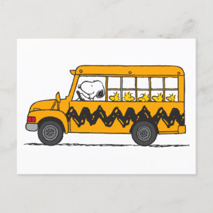 Peanuts   Snoopy Bus Driver Postcard