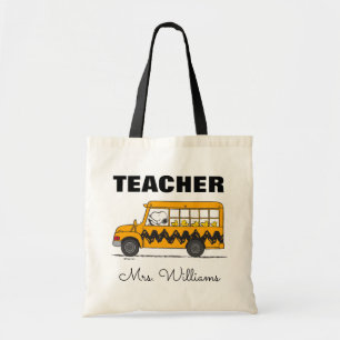 Peanuts Snoopy Bus Driver Teacher Tote Bag