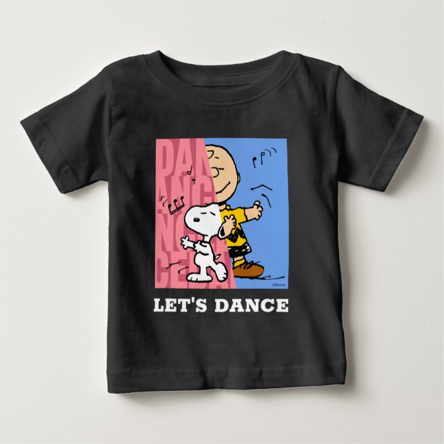 Peanuts | Snoopy & Charlie Brown Half & Half Dance Baby T-Shirt (Front)