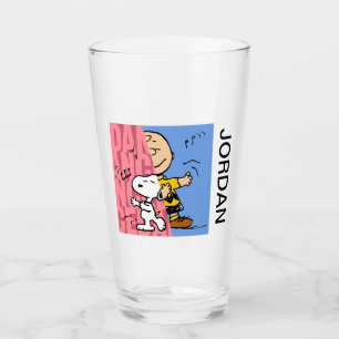 Peanuts   Snoopy & Charlie Brown Half & Half Dance Glass