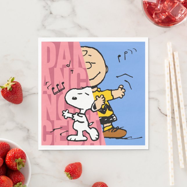 Peanuts | Snoopy & Charlie Brown Half & Half Dance Napkin (Insitu)