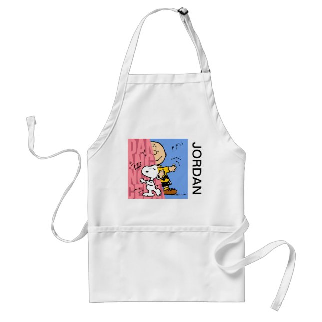 Peanuts | Snoopy & Charlie Brown Half & Half Dance Standard Apron (Front)