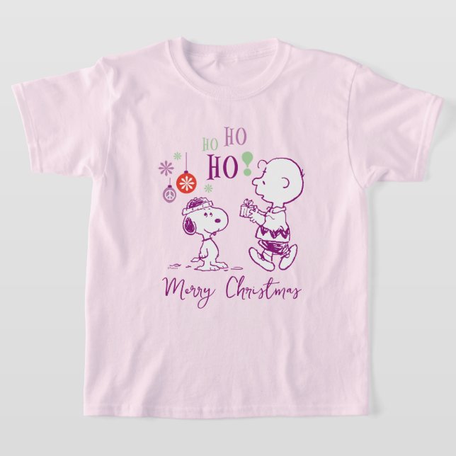 Peanuts | Snoopy & Charlie Brown Ho Ho Ho T-Shirt (Laydown)