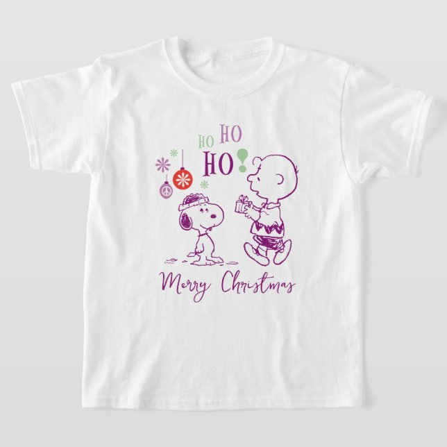 Peanuts | Snoopy & Charlie Brown Ho Ho Ho T-Shirt (Laydown)