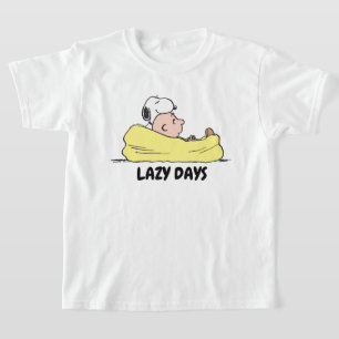 Peanuts   Snoopy & Charlie Brown in Bean Bag Chair T-Shirt