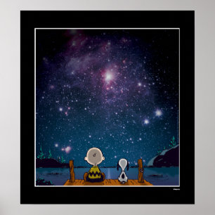 Peanuts   Snoopy & Charlie Brown Star Watching Poster