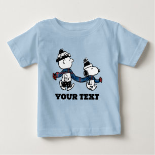 Peanuts   Snoopy & Charlie Brown Winter Scarf Baby T-Shirt