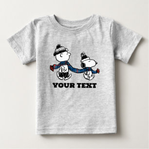 Peanuts   Snoopy & Charlie Brown Winter Scarf Baby T-Shirt