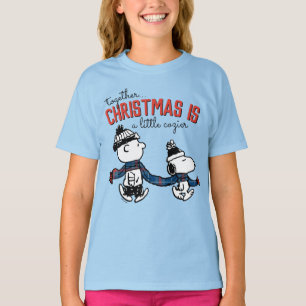 Peanuts   Snoopy & Charlie Brown Winter Scarf T-Shirt