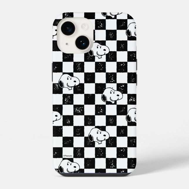 Peanuts | Snoopy Chequered Flag iPhone Case (Back)