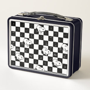 Peanuts   Snoopy Chequered Flag Metal Lunch Box