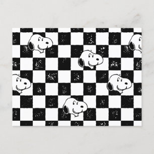 Peanuts   Snoopy Chequered Flag Postcard