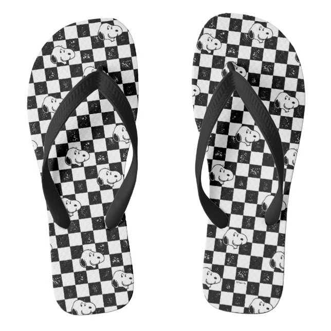Peanuts | Snoopy Chequered Flag Thongs (Footbed)