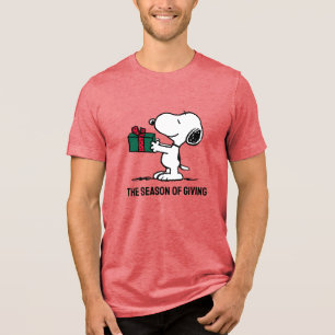 Peanuts   Snoopy Christmas Gift Giver Tri-Blend Shirt