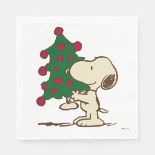 Peanuts   Snoopy Christmas Tree Napkin