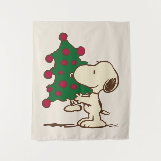 Peanuts | Snoopy Christmas Tree Tapestry (Front)