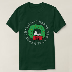 Peanuts Snoopy Christmas Wreath T-Shirt