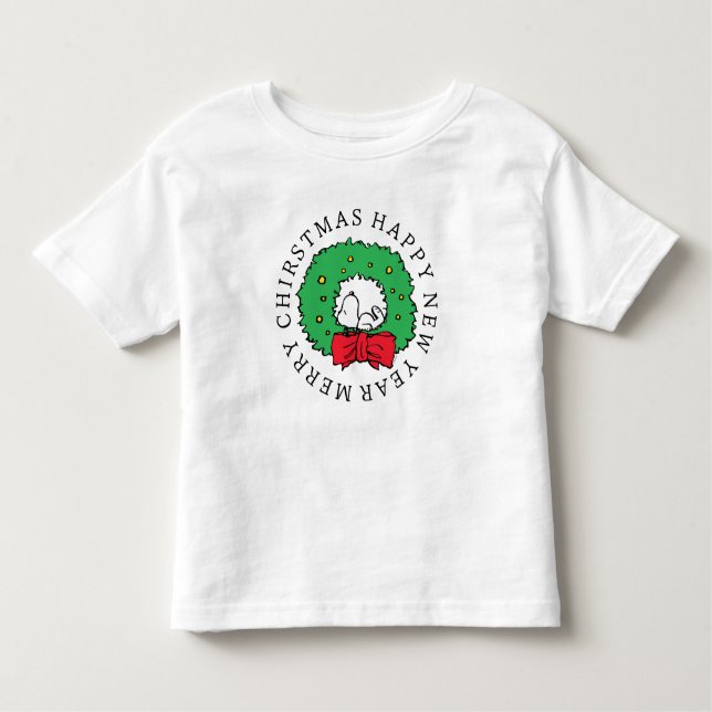Peanuts | Snoopy Christmas Wreath Toddler T-Shirt (Front)