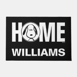 Peanuts   Snoopy Circle   Personalised Doormat