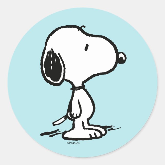 Peanuts | Snoopy Classic Round Sticker (Front)