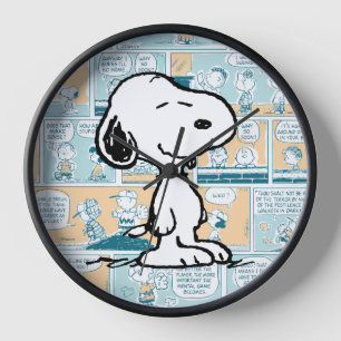 Peanuts   Snoopy Comic Pattern Clock