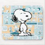 Peanuts | Snoopy Comic Pattern Mouse Pad<br><div class="desc">Snoopy is the loveable pet beagle of Charlie Brown in the comic strip Peanuts by Charles M. Schulz. Check out this cute Peanuts design featuring Snoopy on a comic strip pattern.</div>
