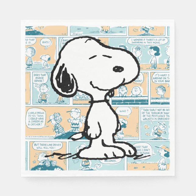 Peanuts | Snoopy Comic Pattern Napkin (Front)