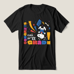 Peanuts Snoopy Congrats Grad Graduation Confetti Tri-Blend Shirt