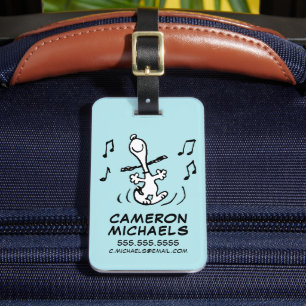 Peanuts   Snoopy Dancing Luggage Tag
